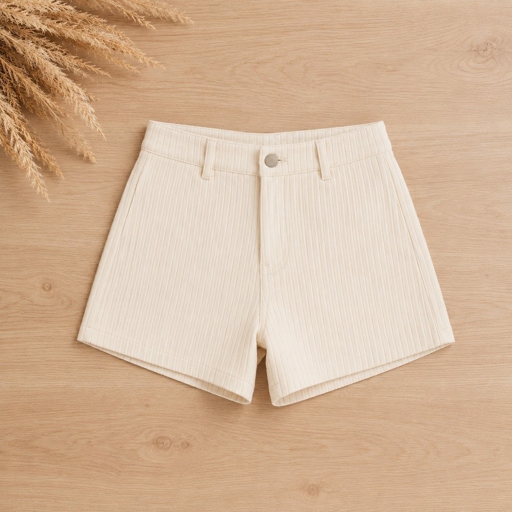 Universal Thread Womens High Rise Sailor Shorts Cream Pinstripe Size 4 NWT - Picture 2 of 7